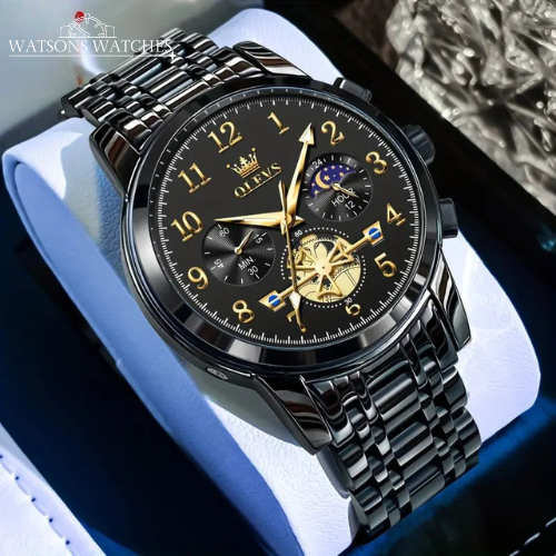Midnight Skeleton Business Automatic Watch