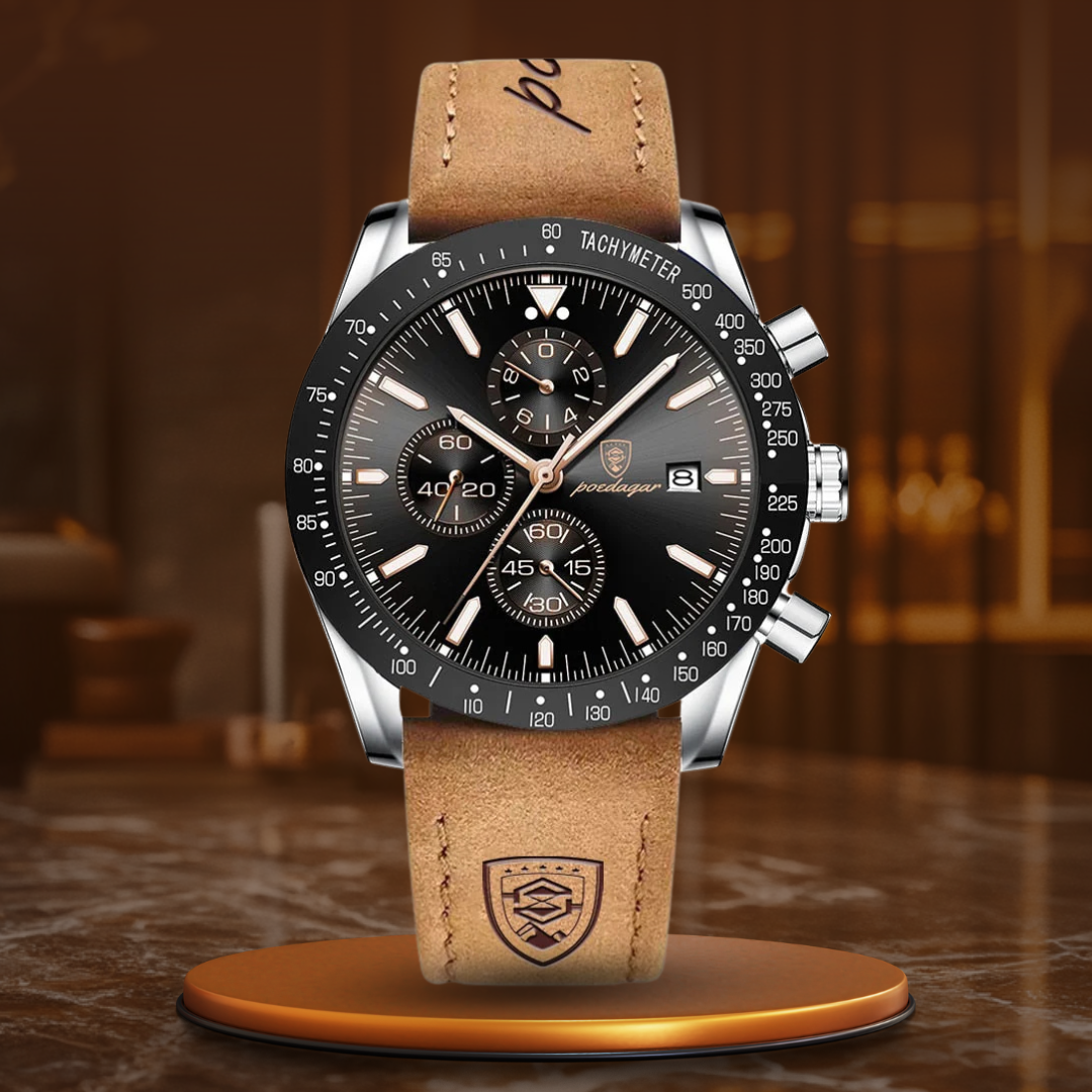 Luminous date chronograph watch