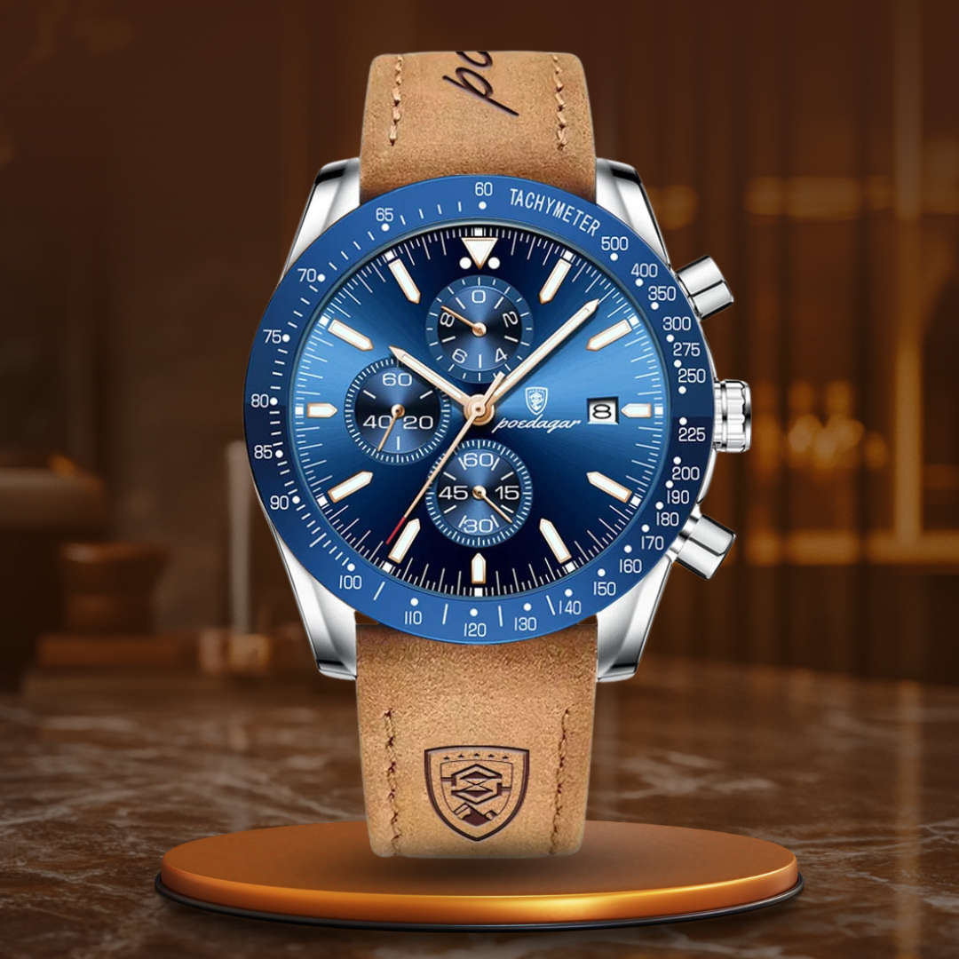 Luminous date chronograph watch