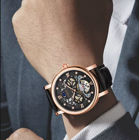 Business Leather Strap Mechanical Automatic Watch