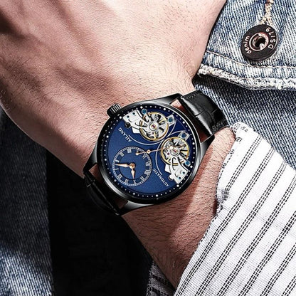 Double tourbillon luminous mechanical watch