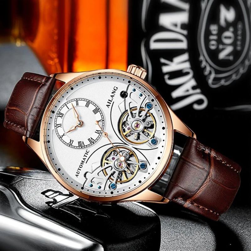 Double tourbillon luminous mechanical watch