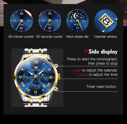 Royal Chronograph Luxury Steel Watch