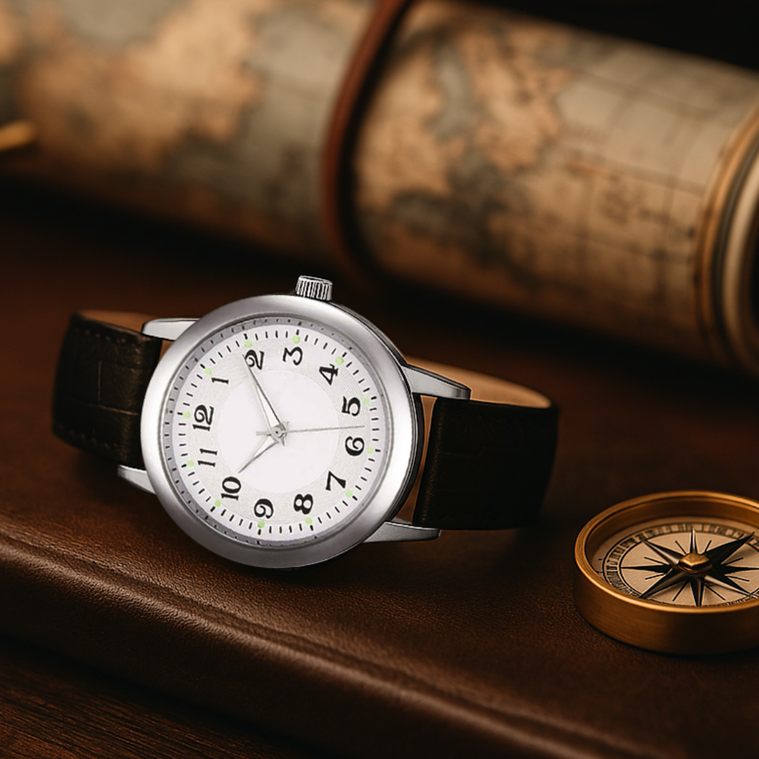 Elegant minimalist watch made of stainless steel