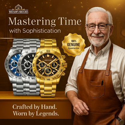 Luxury Chronograph Watch with Metal Band