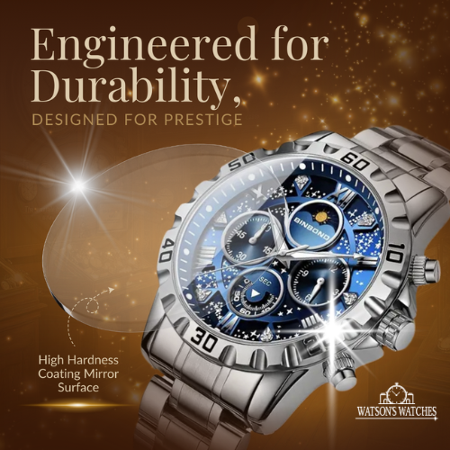 Luxury Chronograph Watch with Metal Band
