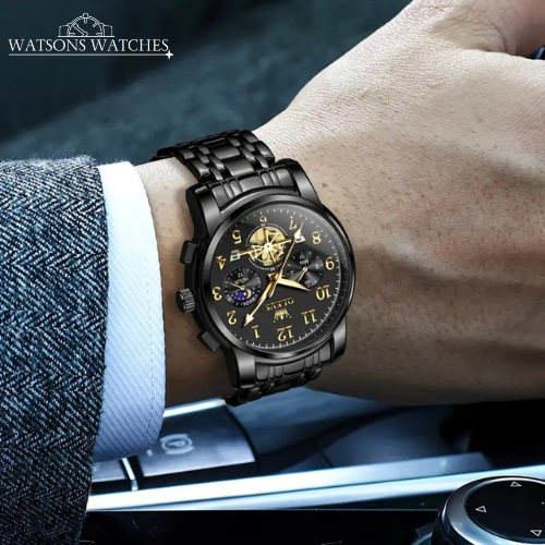 Midnight Skeleton Business Automatic Watch