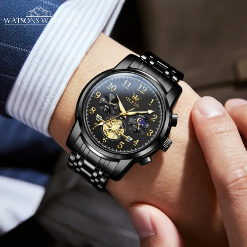 Midnight Skeleton Business Automatic Watch