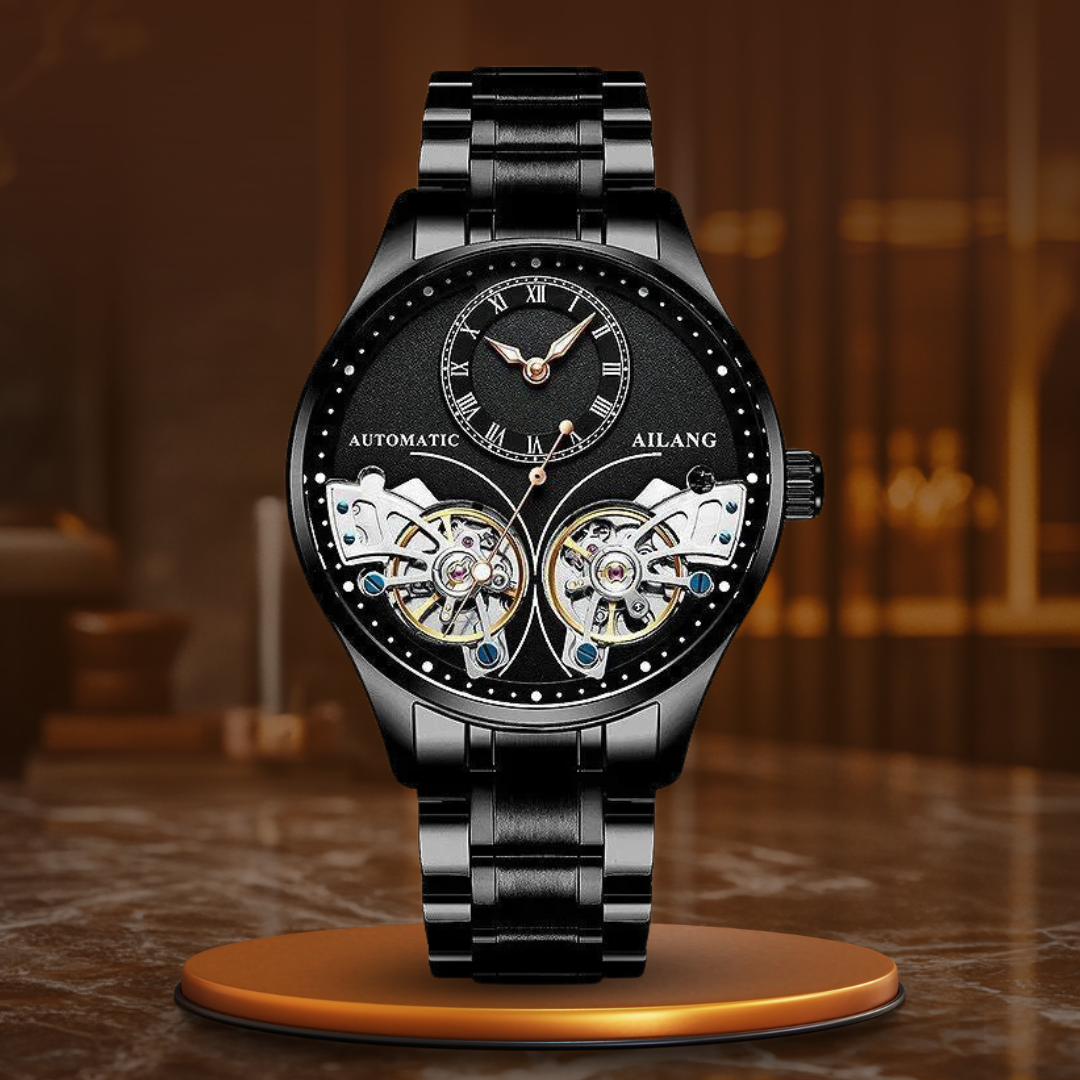 Double tourbillon luminous mechanical watch