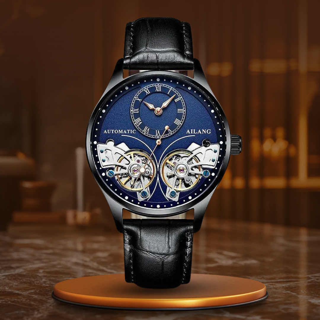 Double tourbillon luminous mechanical watch