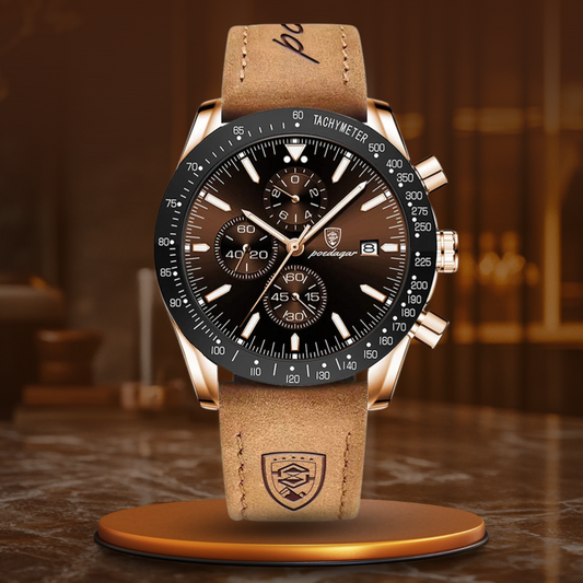 Luminous date chronograph watch