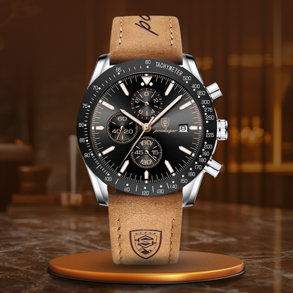 Luminous date chronograph watch