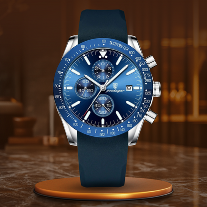 Luminous date chronograph watch