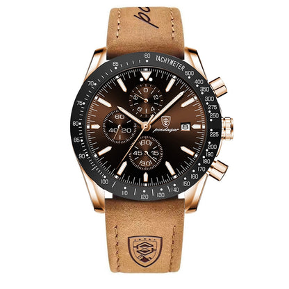 Luminous date chronograph watch