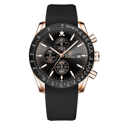 Luminous date chronograph watch