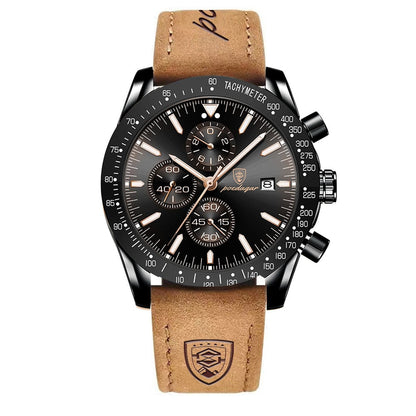 Luminous date chronograph watch