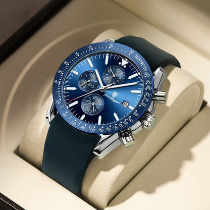 Luminous date chronograph watch