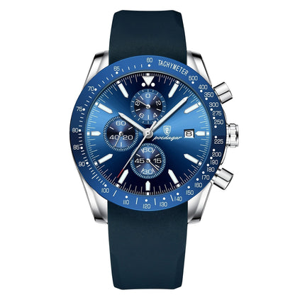 Luminous date chronograph watch